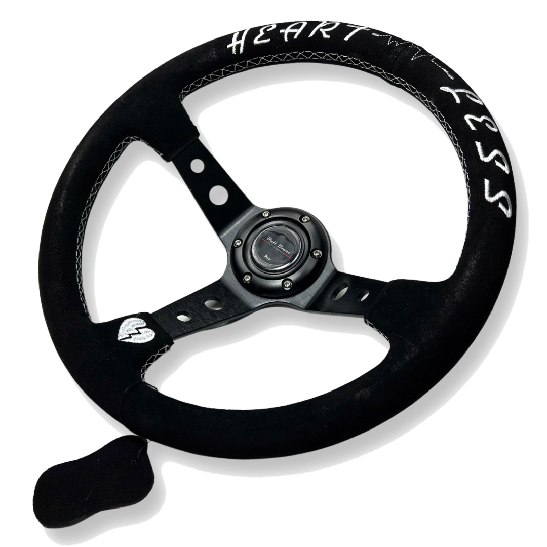 JDM Deep Dish Steering Wheel + Short Hub Adapter Kit For Honda Acura