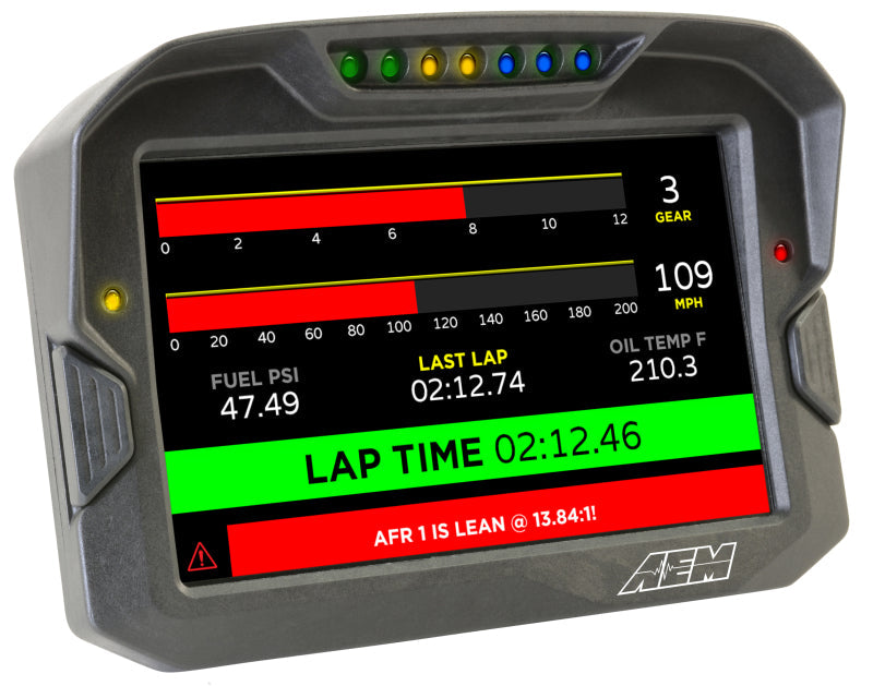 AEM Electronics Digital Dash, CD-7LG, Carbon Housing, Data Logging, GPS, CAN Bus, Kit