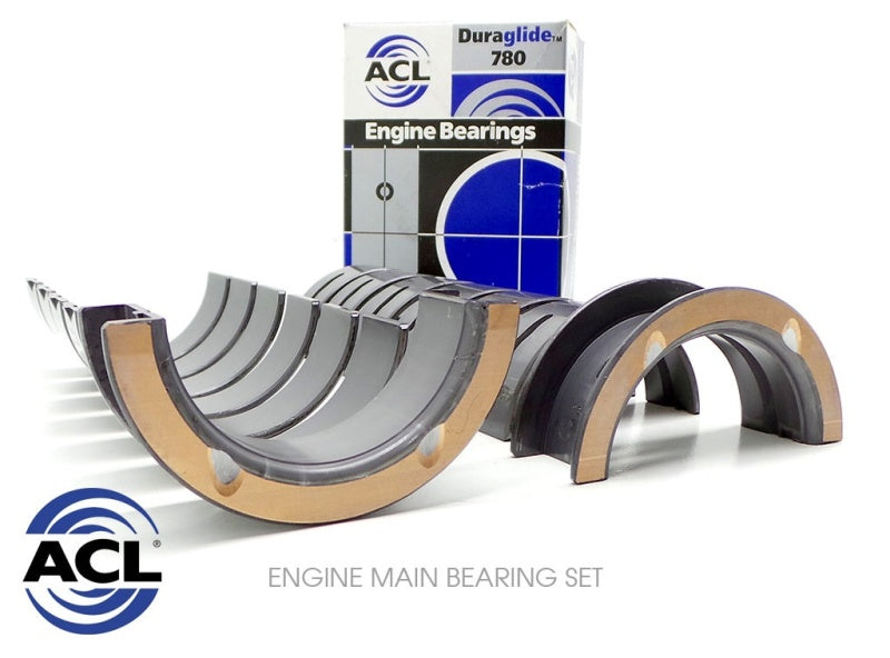 ACL 1967-1998 Chevy V8 267/305/327/350 .01mm Trimetal Oversized Main Bearing Set 5M909P-01