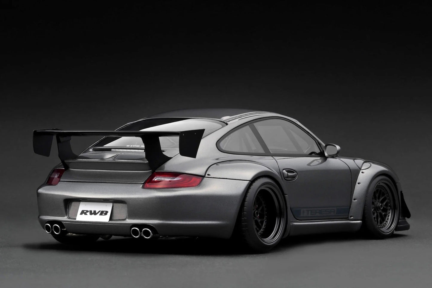 Ignition-Model Porsche 911 RWB 997 GT3 Gun Metallic Grey 1:18 *Damaged Box*