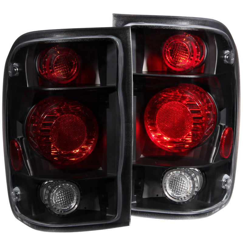 Anzo Smoke Black Euro Tail Lights 1998-2000 Ford Ranger