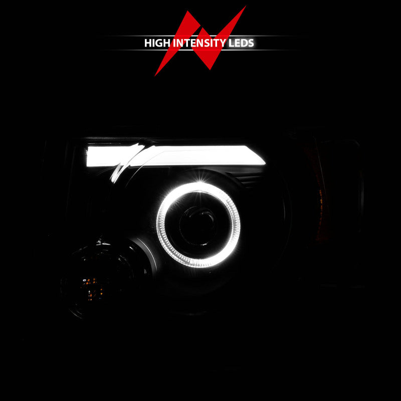 Anzo 2008-2012 Ford Escape Projector Headlights w/ Halo Black