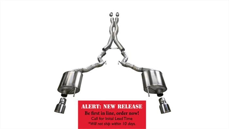 Corsa Performance 15-16 Ford Mustang GT Convertible 5.0L V8 Polished Sport Cat-Back Dual