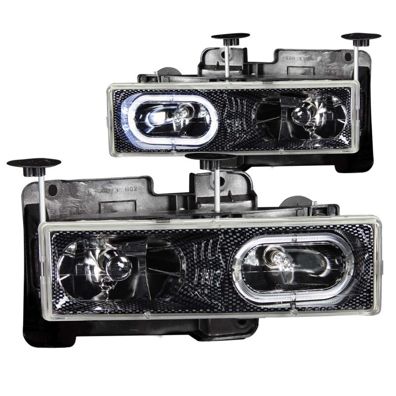 Anzo Carbon Fiber Crystal Headlights 1988-1998 Chevrolet C1500