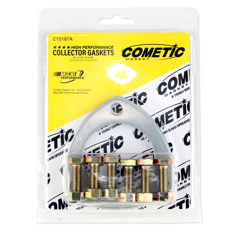 Cometic Gasket Cometic Exhaust Header Collector Gasket .040in Aluminum-2.5in Diameter Port-3.5in Bolt Circle-Set C15187A