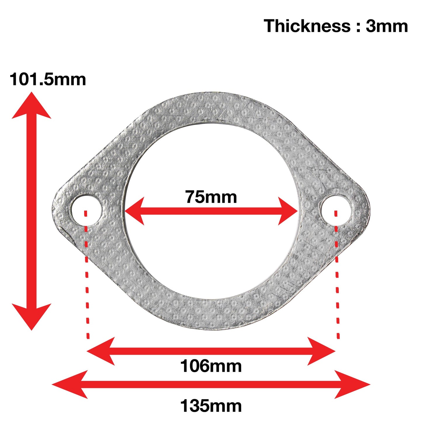 APEXi A'PEXi - Exhaust Gasket (Two Bolt) - Replacement