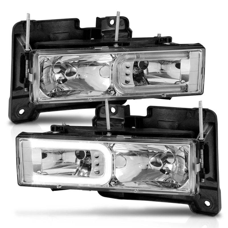 ANZO 1999-2000 Cadillac Escalade Crystal Headlights 111499