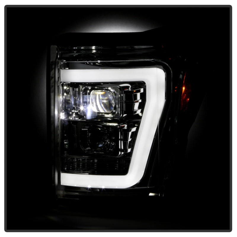 Spyder Ford F250/350/450 11-16 V2 High-Power LED Headlights-White Light Bar-Chrome PRO-YD-FS11V2PL-C 5087881