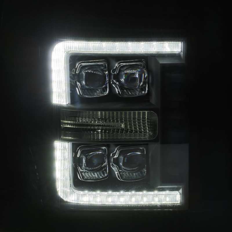 AlphaRex 11-16 Ford F-350 SD NOVA LED Proj Headlights Plank Style Chrm w/Activ Light/Seq Signal 880148 *Discontinued