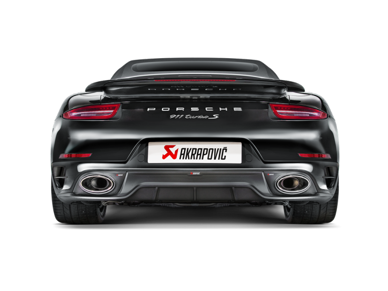 Akrapovic 14-15 Porsche 911 Turbo/Turbo S (991) Slip-On Line (Titanium) w/ Carbon Titanium Tips S-PO991TSO-HT