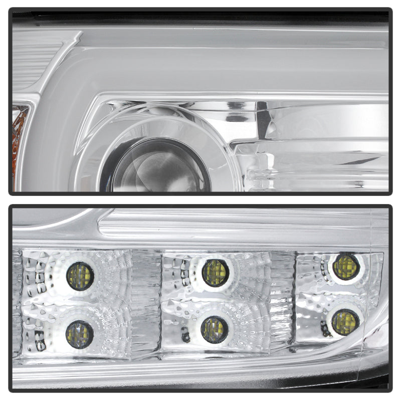 Spyder GMC Sierra 14-16 Projector Headlights Light Bar DRL Chrm PRO-YD-GS14V2-LBDRL-C 5080868
