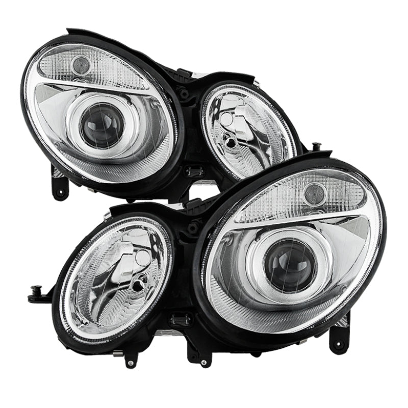 SPYDER xTune Mercedes Benz W211 E-Class 03-06 OEM Projector Headlights - Chrome PRO-JH-MBW21103-C 9036095