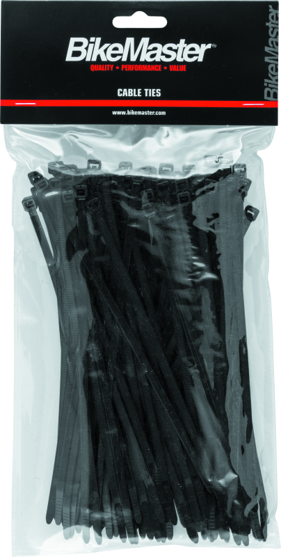 BikeMaster 7.5in Cable Ties (Pack of 100) - Black 151674