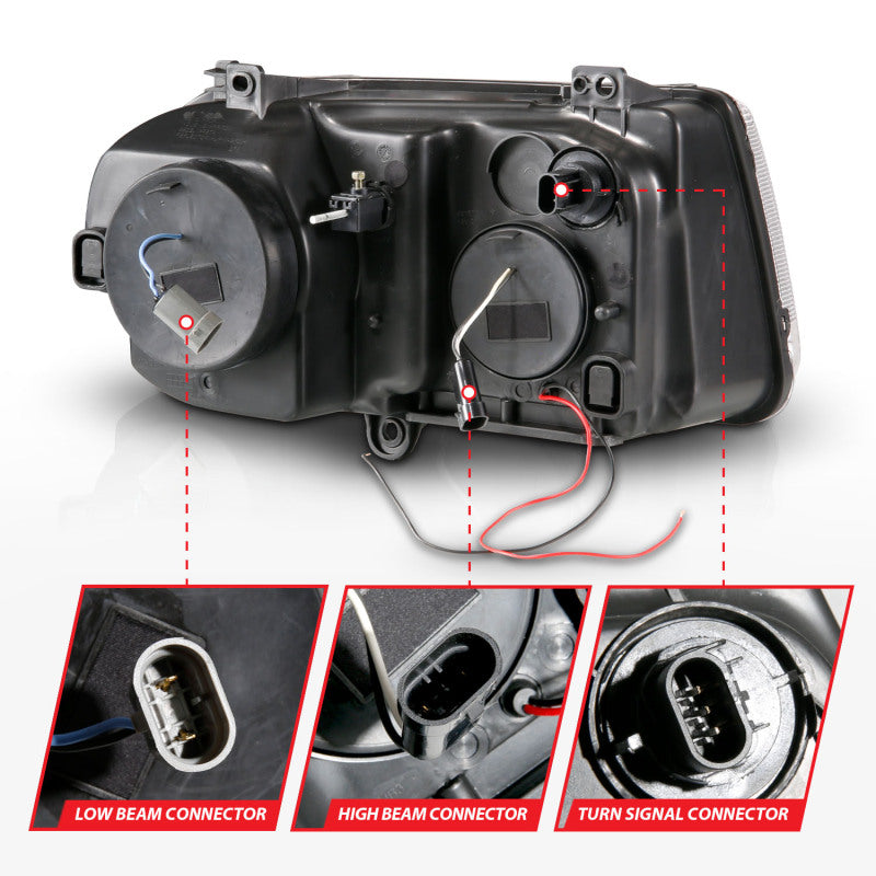 Anzo 2005-2010 Chrysler 300C Projector Headlights w/ Halo Black (CCFL) G2