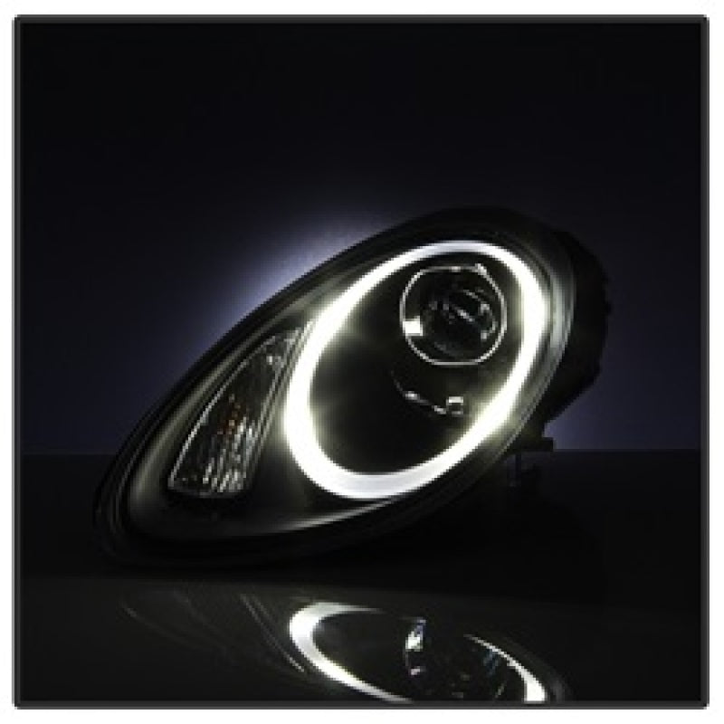 Spyder Porsche Cayman 05-08 Headlights - Halogen Model Only - DRL LED - Black PRO-YD-P98705-DRL-BK 5083197