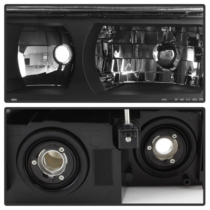 SPYDER xTune 02-06 Chevy Avalanche w/Cladding OEM Bumper Light & Headlights - (BLACK) (HD-JH-CAVA02-SET-BK) 9040641