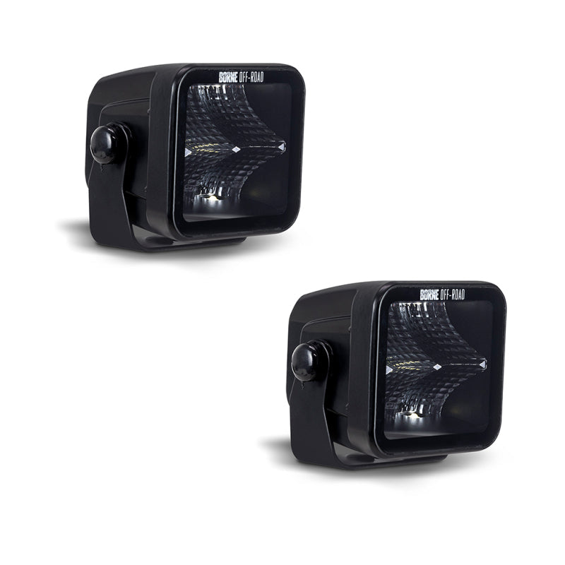 Borne Off-Road Light Pods (Kit of 2) 3x3 Flood BNLT-LP33-2F