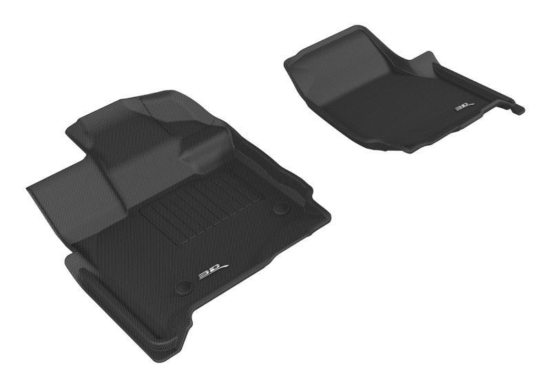 3D MAXpider 2015-2020 Ford F-150 Supercab Kagu 1st Row Floormat - Black L1FR10111509