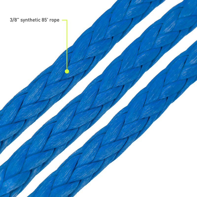 Borne Off-Road Synthetic Rope - 3/8in x 85ft - Blue BNWN-SR-38-85BL