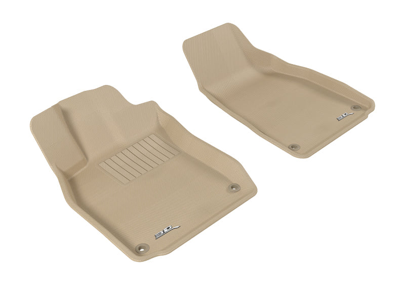 3D MAXpider 2005-2011 Audi A6/S6 Kagu 1st Row Floormat - Tan L1AD00611502