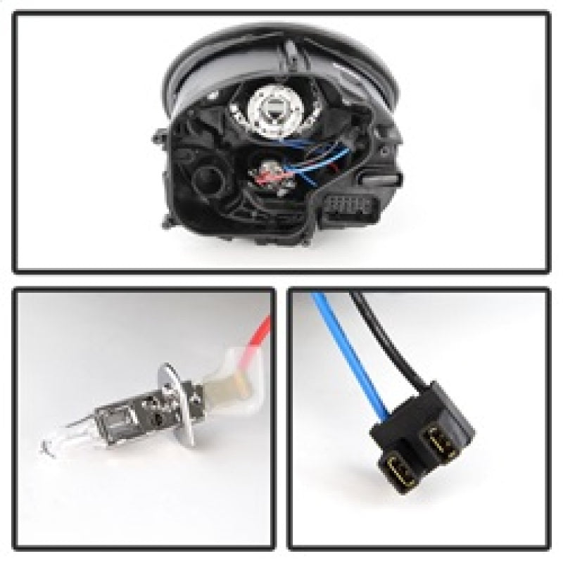 Spyder Porsche 911 997 2005-2009 Projector Headlights Halogen Model DRL LED Blk PRO-YD-P99705-DRL-BK 5080134