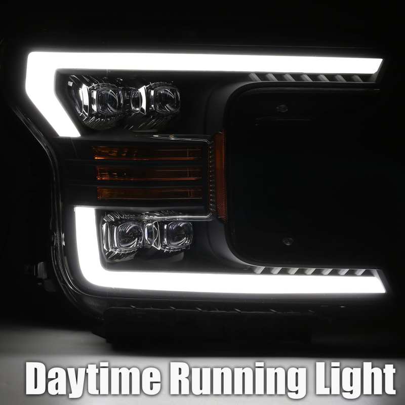 AlphaRex 18-19 Ford F-150 NOVA LED Projector Headlights Plank Style Chrome w/ActivLight/Seq Signal 880181 *Discontinued