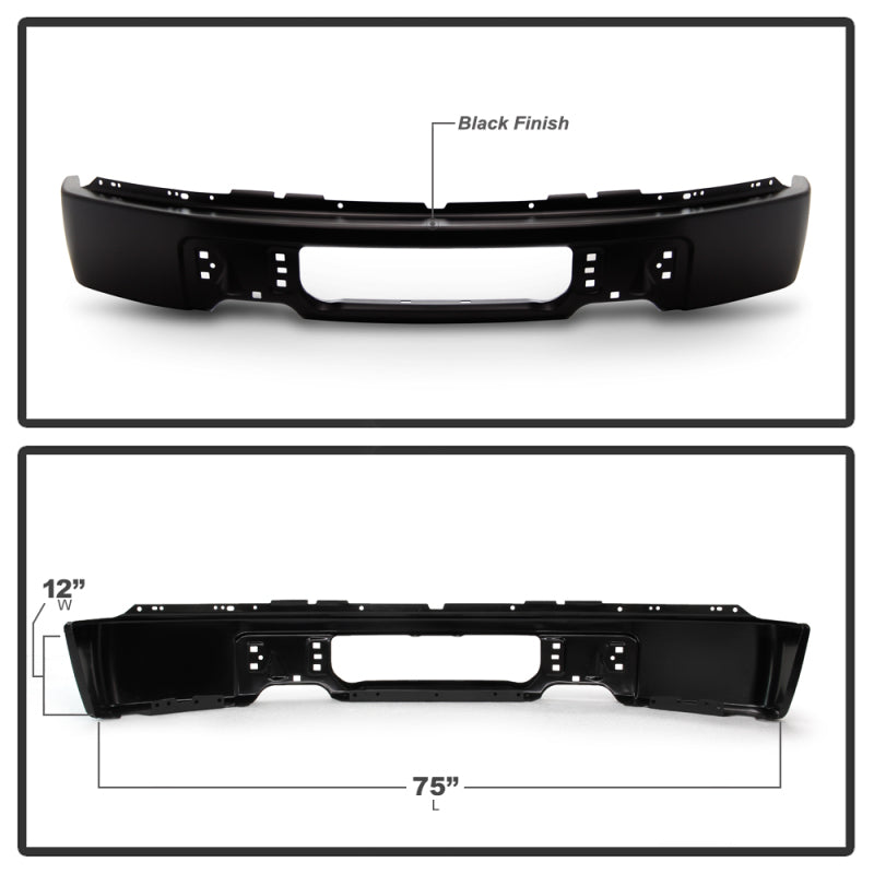 Spyder Ford F150 09-14 w/o Fog Light Hole Front Bumper - Black (OEM 9L3Z17757CPTM) 9948466