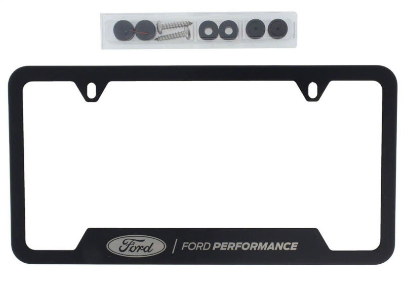 Ford Racing Stainless Steel Ford Performance License Plate Frame - Black M-1828-SS304BK