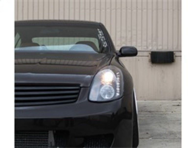 Spyder Infiniti G35 03-04 4DR Projector Halogen - LED Halo DRL Blk High H4 PRO-YD-IG35034D-DRL-BK 5031747