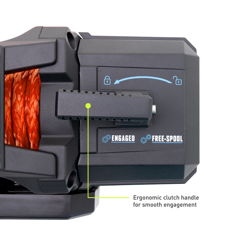 Borne Off-Road 12K Winch - Orange Synthetic Rope BNWN-12-SOR