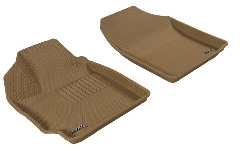 3D MAXpider 2007-2011 Toyota/Scion Yaris/XD Kagu 1st Row Floormat - Tan L1TY02411502