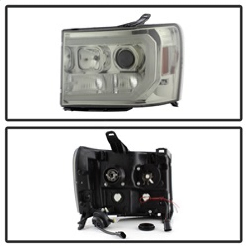 Spyder GMC Sierra 1500/2500/3500 07-13 V2 Projector Headlights - Smoke PRO-YD-GS07V2-LBDRL-SM 5083654