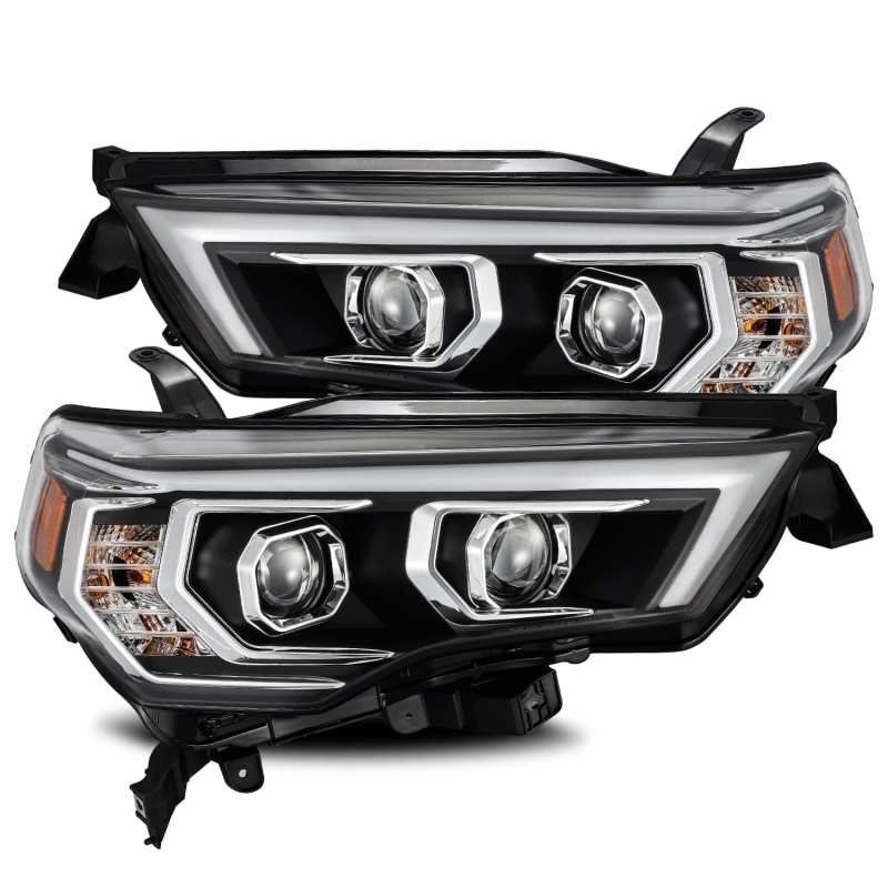 AlphaRex 14-20 Toyota 4Runner PRO-Series Projector Headlights Plank Style Black w/Sequential Signal 880732 *Discontinued