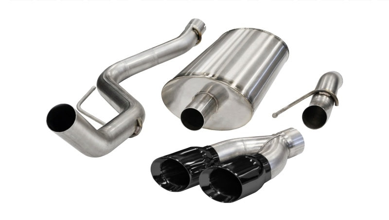 Corsa Performance 11-13 Ford F-150 Raptor 6.2L V8 Black Sport Cat-Back Exhaust