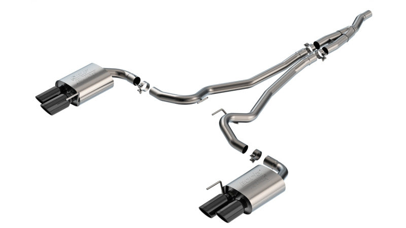 Borla 2024 Ford Mustang Ecoboost 2.3L ATAK Catback Exhaust Black Chrome w/ Quad Tip - Non-Active 140982BC