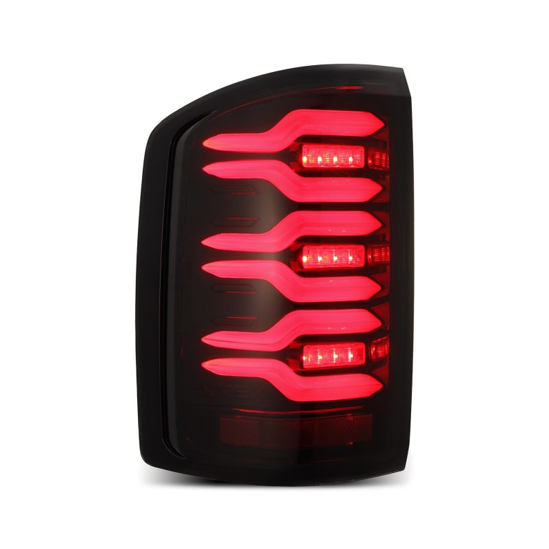 AlphaRex 14-18 GMC Sierra 1500/2500HD/3500HD LUXX-Series LED Tail Lights Blk/Red w/Actv Lgt Seq. Sig 630050 *Discontinued