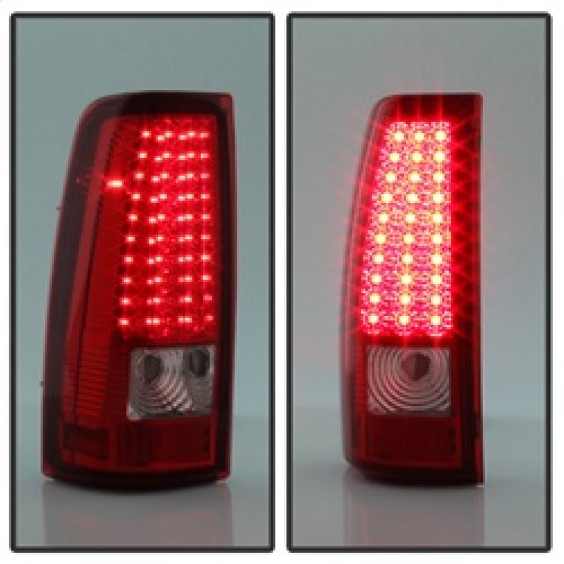 SPYDER Xtune Chevy Silverado 1500/2500/3500 03-06 LED Tail Lights Red Clear ALT-ON-CS03-LED-RC 5008787