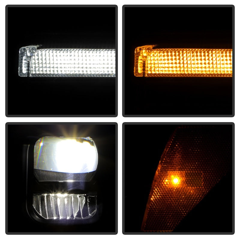 Spyder Ford F-250/F-350/F450 17-18 Full LED Headlights Chrome PRO-YD-FS17HALAP-SEQ-BK 5087430
