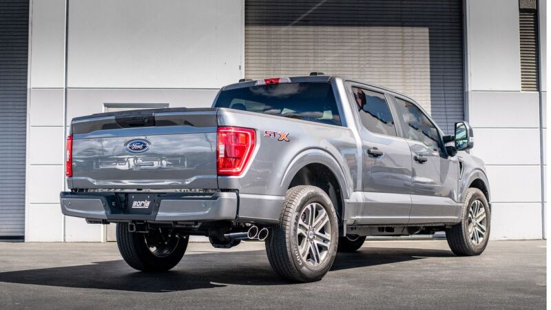 Borla F-150 2021 3.3L CC SB EC STB XL/XLT/Lariat/KR/Plnm/LTD 3/2.25 DSE Cat-Back ATAK Chrome Tips 140881