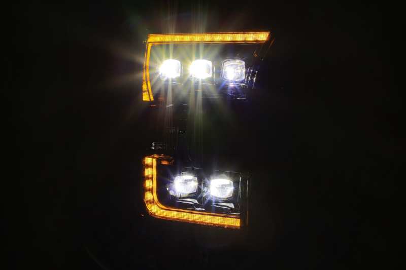 AlphaRex 17-20 Ford Raptor NOVA LED Proj Headlights Plank Style Alpha Black w/Activ Light/Seq Signal 880163 *Discontinued