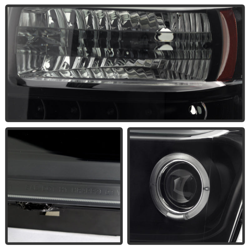 Spyder Ford F250/350 08-10 Projector Headlights LED Halo LED Blk Smke PRO-YD-FS08-HL-BSM 5078490
