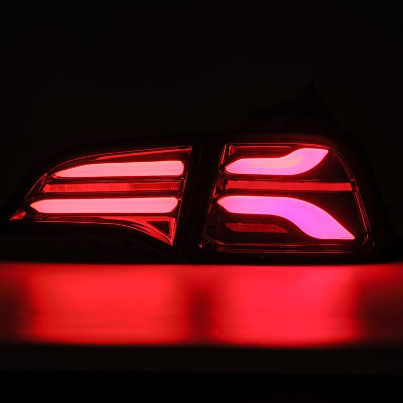 AlphaRex 17-22 Tesla Model 3 PRO-Series LED Tail Lights Jet Black w/Seq Sig 601010 *Discontinued