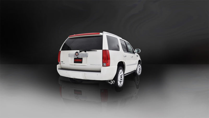 Corsa Performance 11-13 Cadillac Escalade 6.2L V8 Polished Sport Cat-Back Exhaust