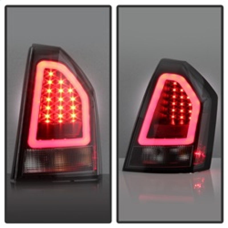 Spyder Chrysler 300C 05-07 V2 Light Bar LED Tail Lights - Black ALT-YD-C305V2-LED-BK 5083357