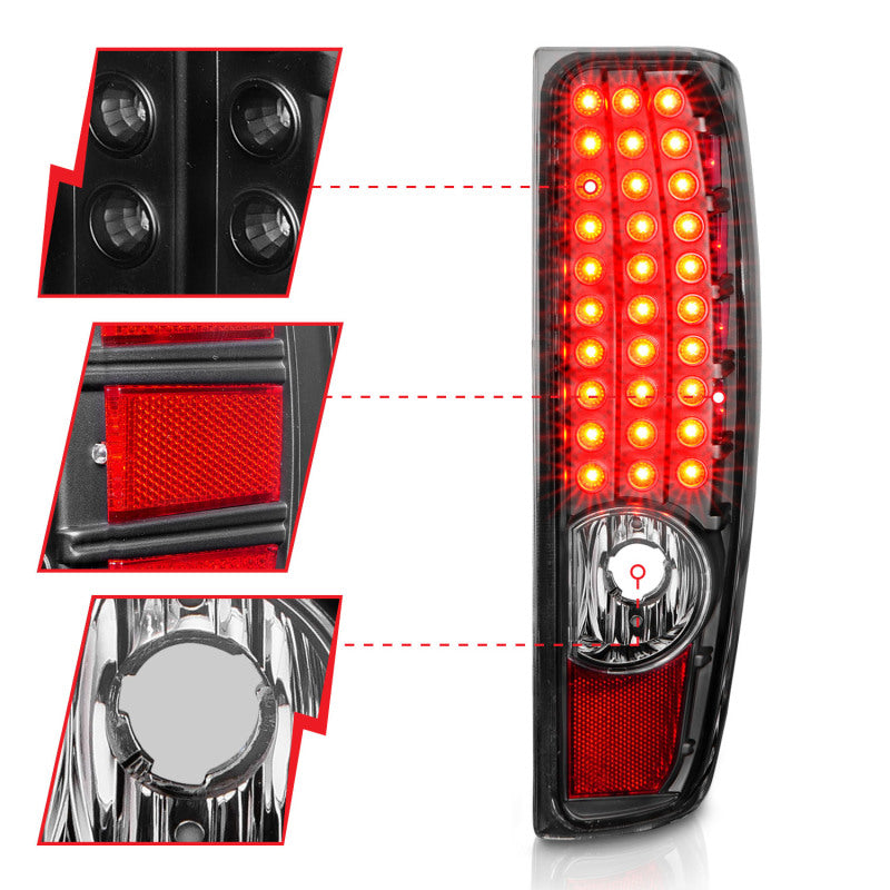 Anzo 04-10 Chevy Colorado LED Tailights G2 - Black 311385