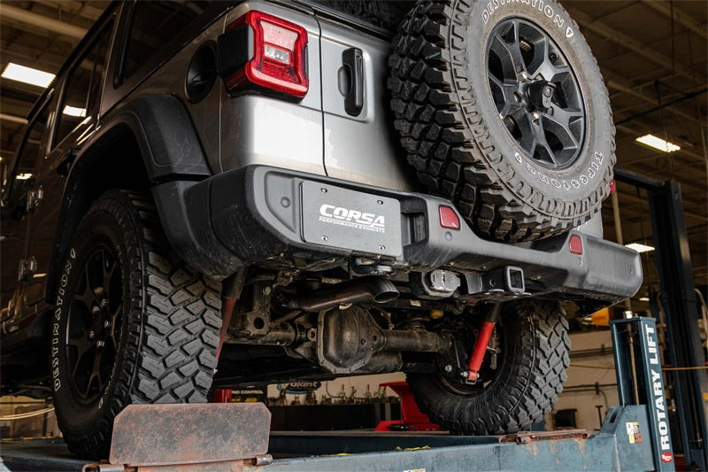 Corsa 18-21 Jeep Wrangler JLU 3.6L Sport 2.75in Cat-Back Exhaust w/ Turn Down Tip 21123