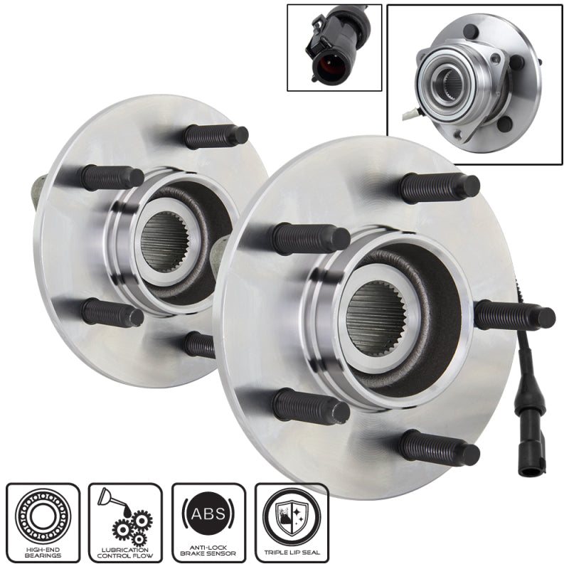 SPYDER xTune Wheel Bearing and Hub 4WD ABS Ford F-150 00-03 - Front Left and Right BH-515029-29 9939471