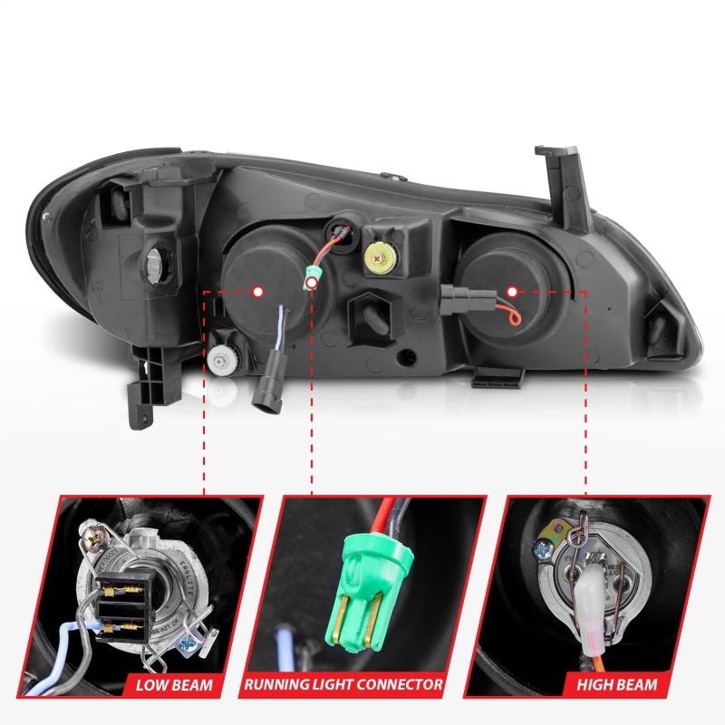 Anzo 2000-2004 Infiniti I30 Projector Headlights w/ Halo Chrome
