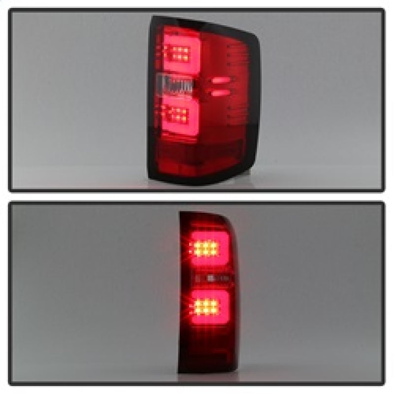 Spyder Chevy Silverado 2016-2017 Light Bar LED Tail Lights - Red Clear ALT-YD-CS16-LED-RC 5083753