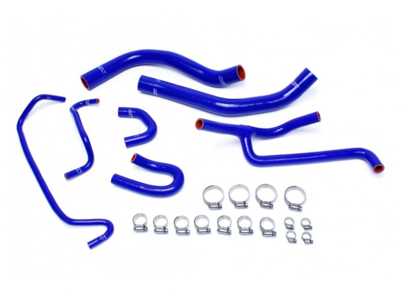 HPS Blue Reinforced Silicone Radiator and Heater Hose Kit Coolant Ford 2015-2017 Mustang 3.7L V6